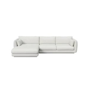 Bloom 2-seater sofa with chaise longue, right and plinth