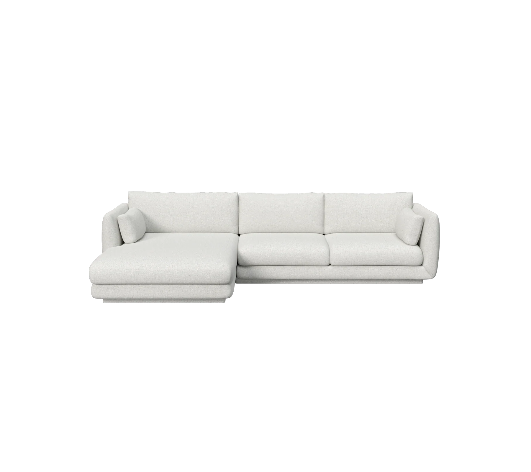 Bloom 2-seater sofa with chaise longue, right and plinth