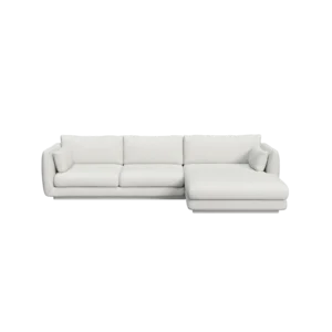 Bloom 2-seater sofa with chaise longue, left and plinth
