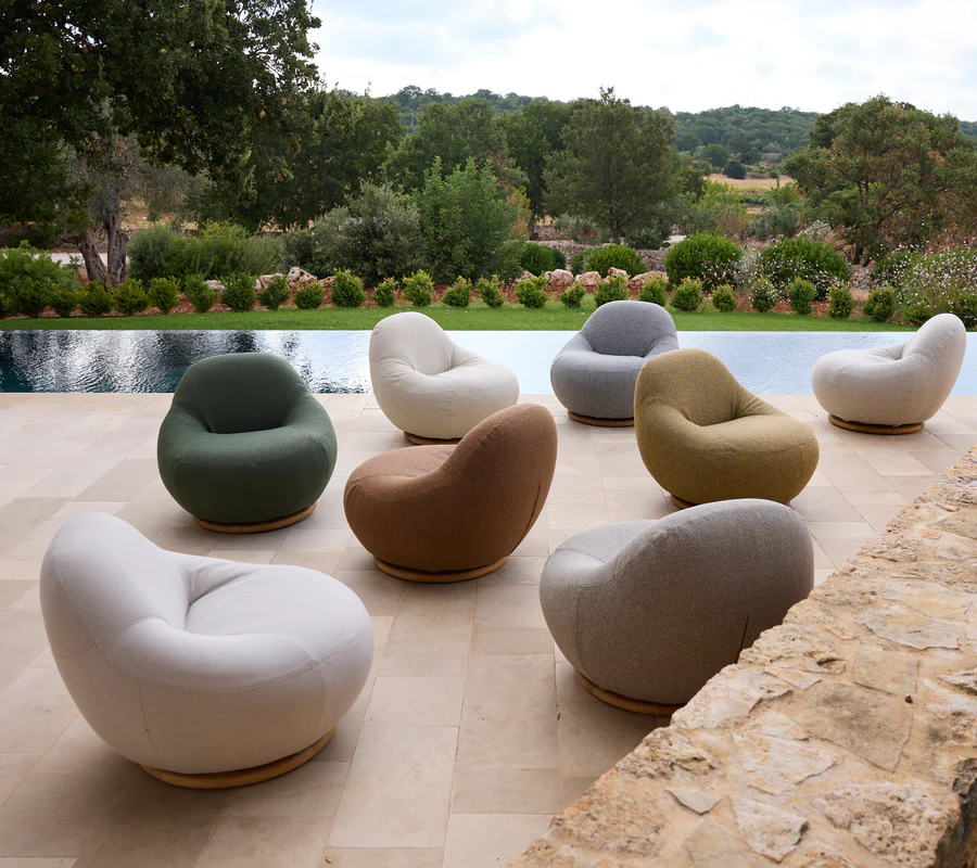 Gem lounge chair w/teak swivel - Image 5