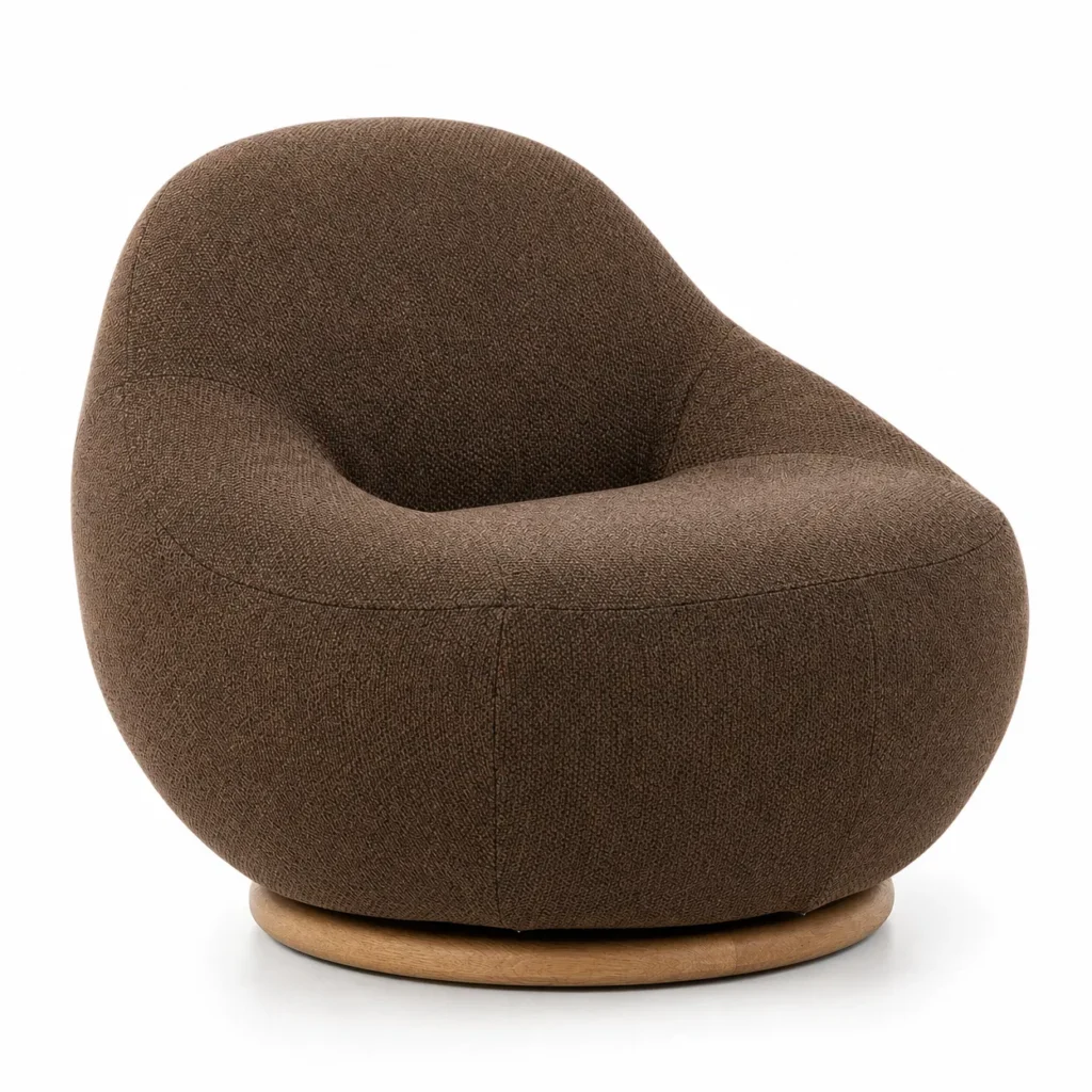 Gem lounge chair w/teak swivel