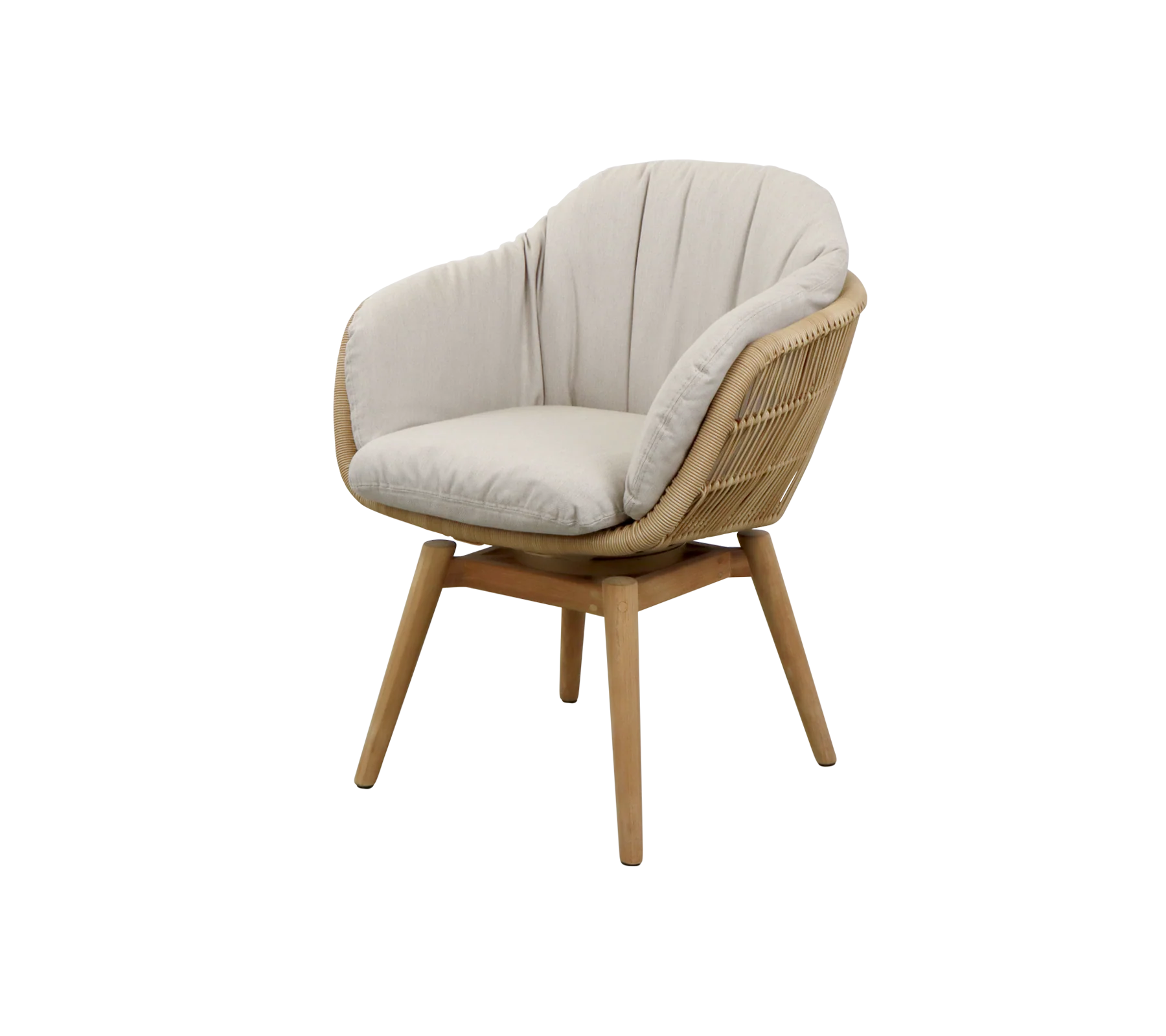 Stay chair w/teak swivel